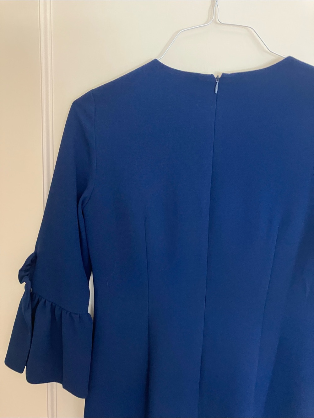 Club Monaco Deep Navy Ruffle-Sleeve Shift Dress - Picture 5 of 5